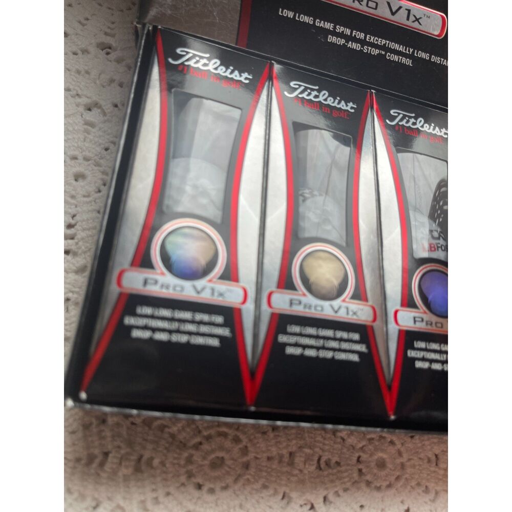 Brand New Titleist Pro V1x Golf Balls -12 Balls -Drop & Stop -White (One Dozen) - Picture 3 of 5